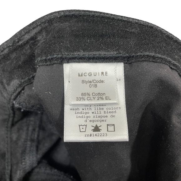 McGuire 30 Women's Black Velour Skinny Pants - Picture 3 of 6